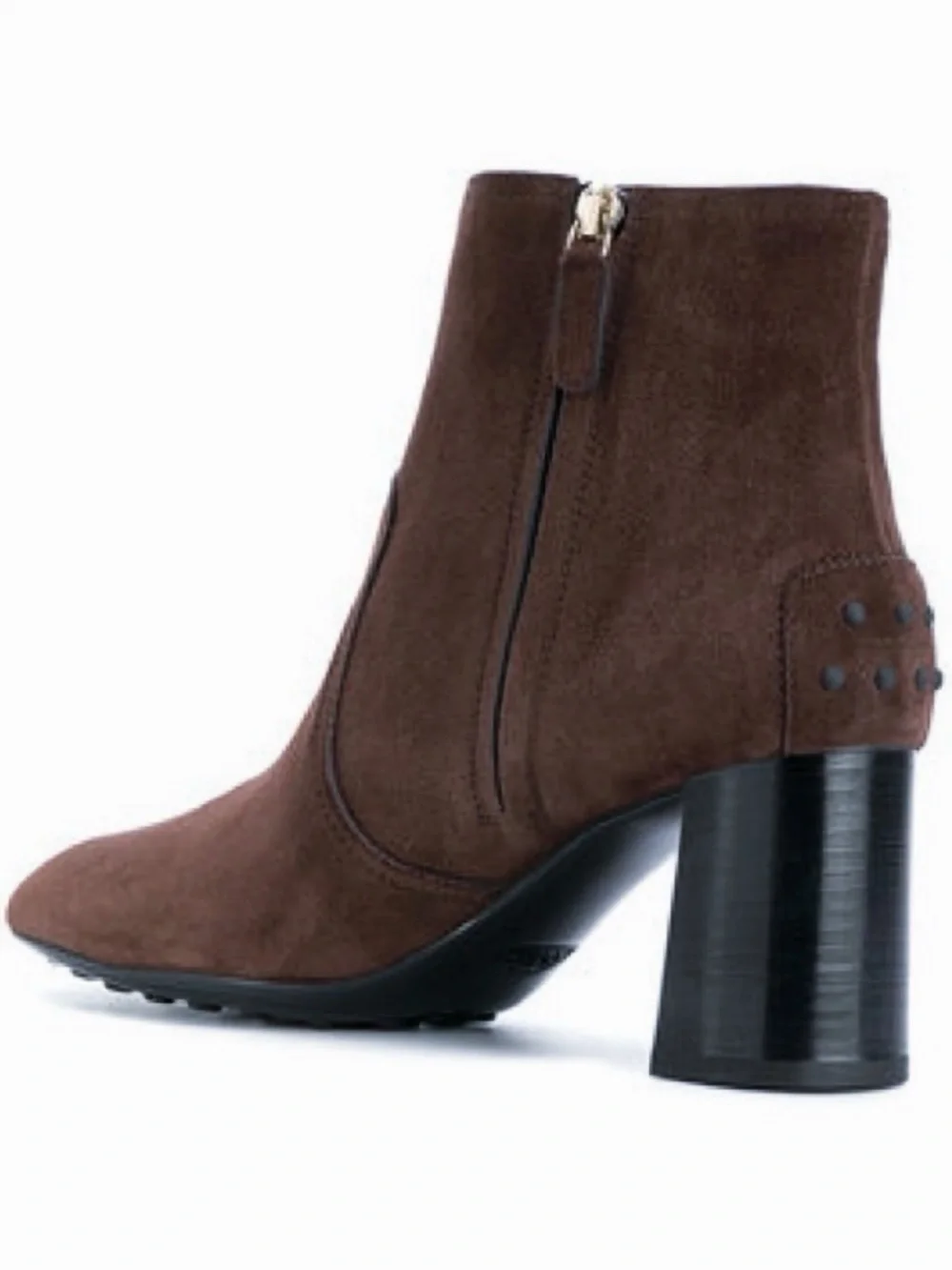 Tod’s Chocolate Brown Suede Wood Heel Chelsea Boots Size 6